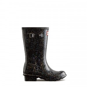 Black Hunter Original Giant Glitter Rain Boots Rain Boots | GZDSHQ-327