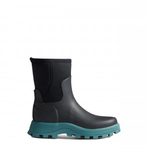 Black / Turquoise Hunter City Explorer Neoprene Short Boots Short Boots | YGNLDZ-570