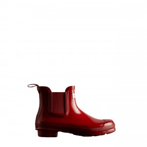 Red Hunter Original Gloss Chelsea Boots Ankle Boots | CRTVSN-123