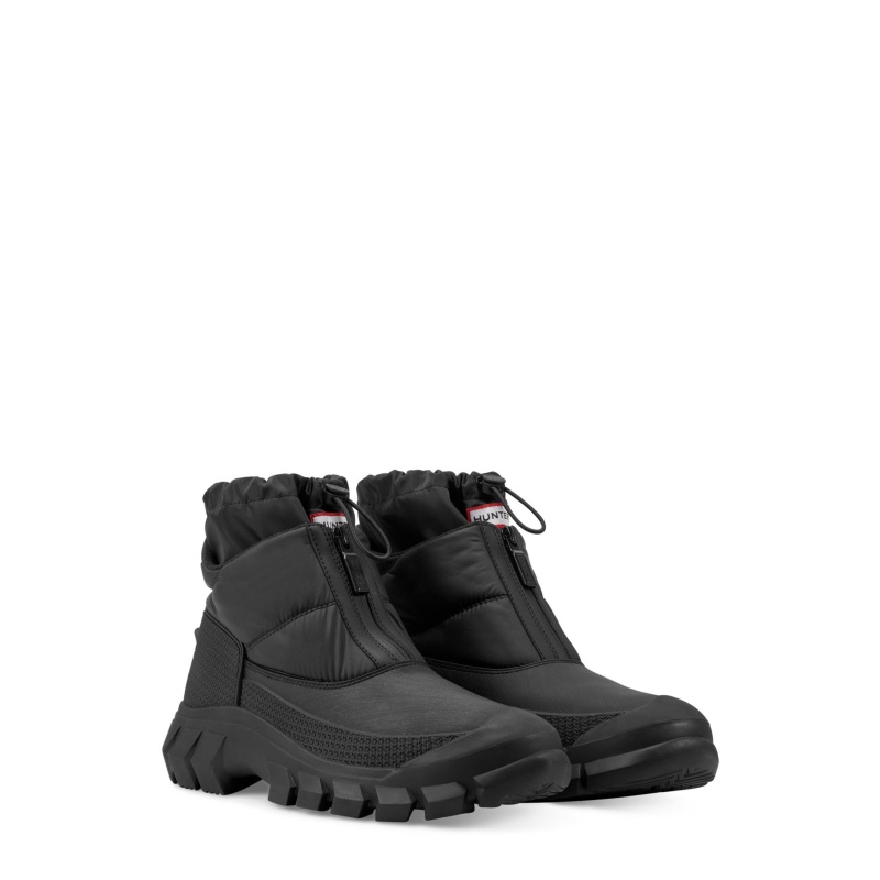 Black Hunter Ankle Zip Snow Boots Snow Boots | KOBNEP-450