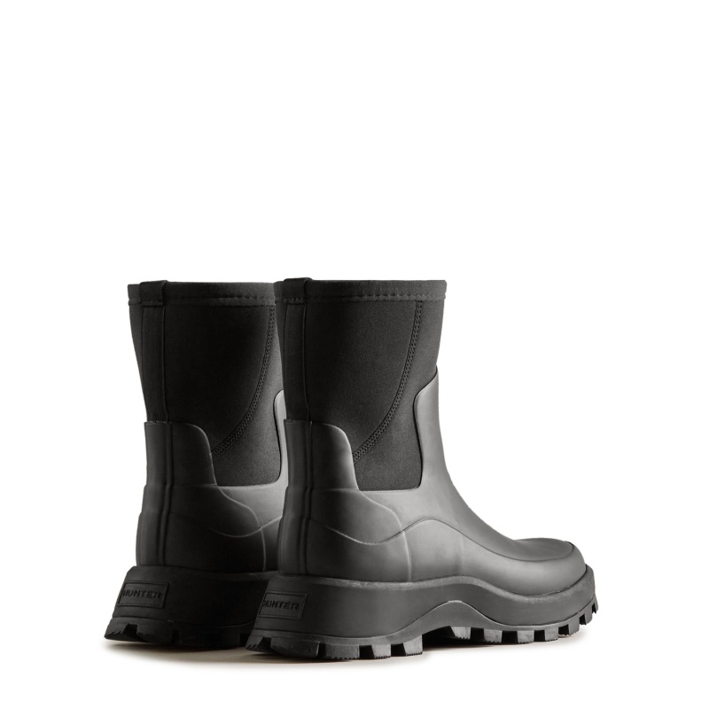 Black Hunter City Explorer Neoprene Short Boots Rain Boots | AUJTEC-732