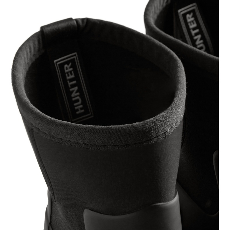 Black Hunter City Explorer Neoprene Short Boots Rain Boots | AUJTEC-732