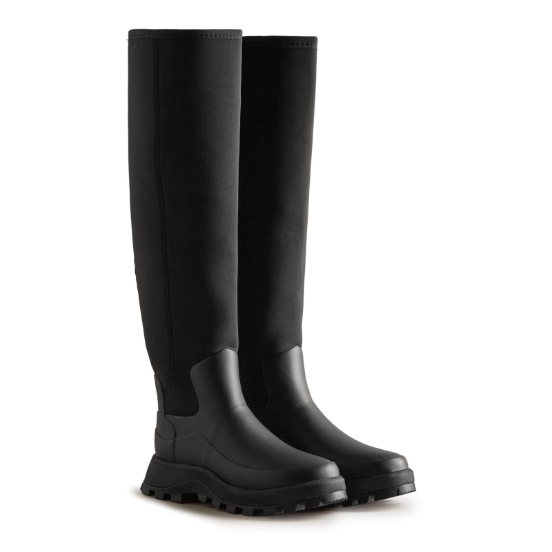 Black Hunter City Explorer Neoprene Tall Rain Boots Rain Boots | DYKFXP-746