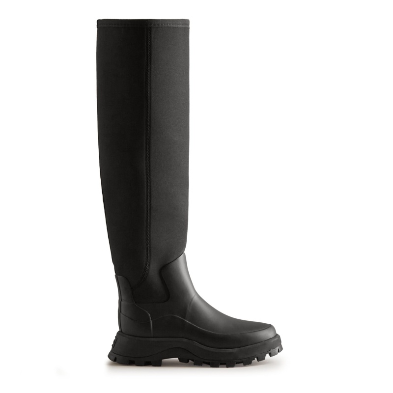 Black Hunter City Explorer Neoprene Tall Rain Boots Rain Boots | DYKFXP-746