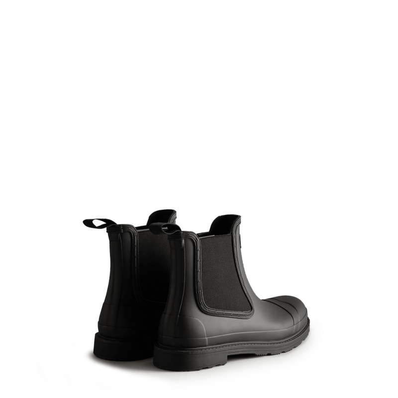 Black Hunter Commando Chelsea Boots Ankle Boots | IAJFDZ-673