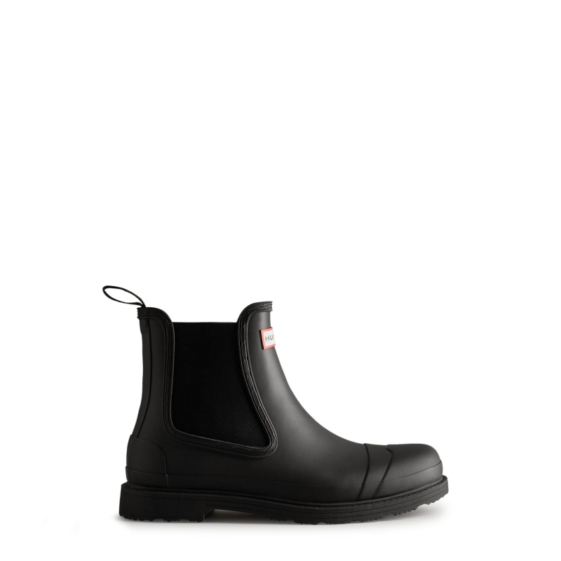 Black Hunter Commando Chelsea Boots Ankle Boots | IAJFDZ-673