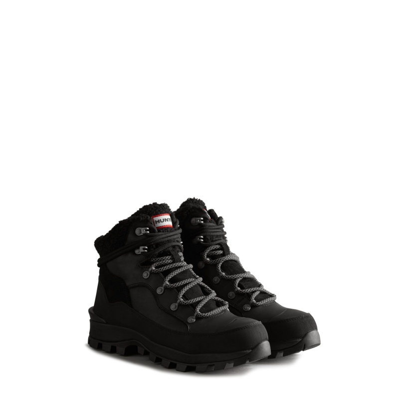 Black Hunter Explorer Insulated Lace-Up Commando Boots Insulated Boots | ZIWCNS-374