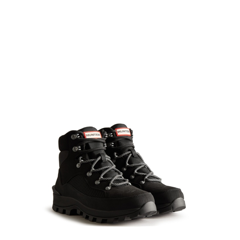 Black Hunter Explorer Insulated Lace-Up Commando Boots Insulated Boots | XFAQHS-168