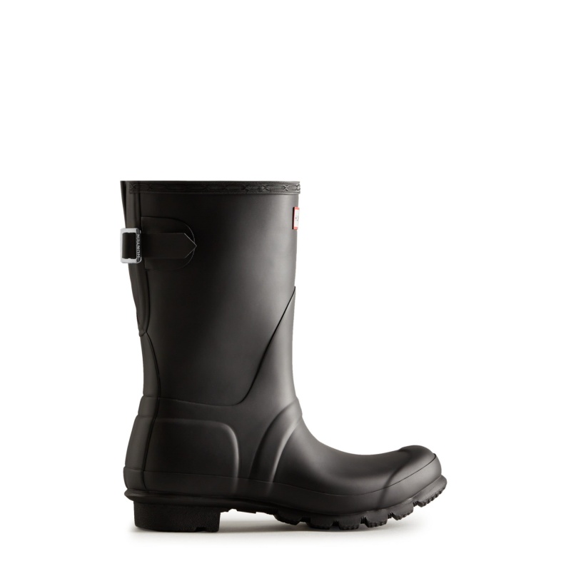 Black Hunter Original Back Adjustable Short Rain Boots Rain Boots | SWHDKY-501