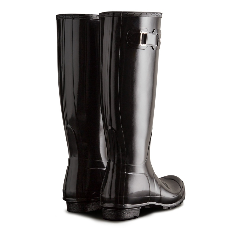 Black Hunter Original Tall Gloss Rain Boots Tall Boots | ZUMWHQ-149