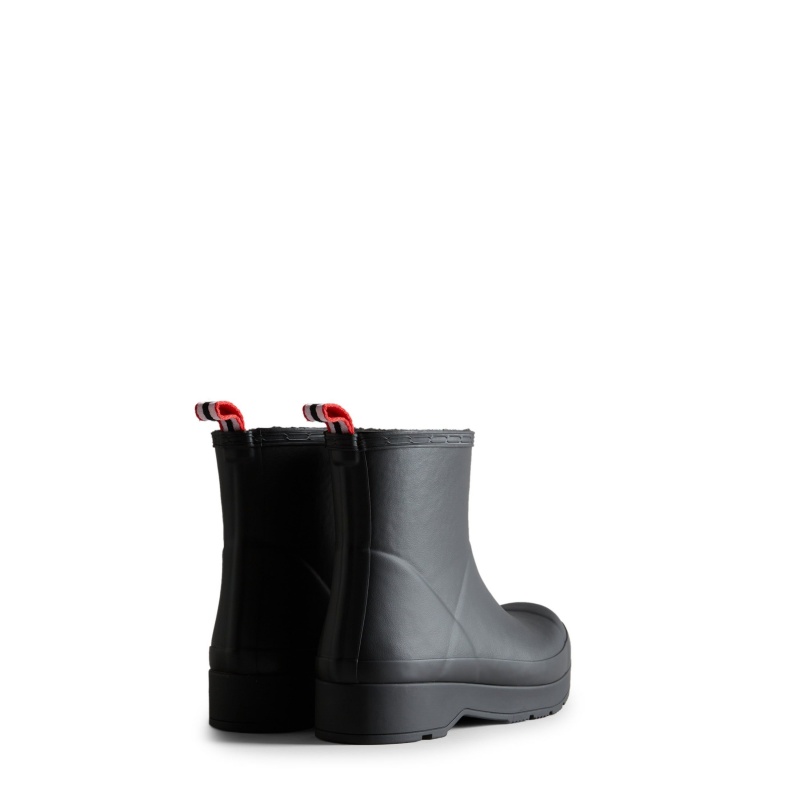 Black Hunter PLAY Insulated Vegan Shearling Short Rain Boots Snow Boots | XGZMUE-940