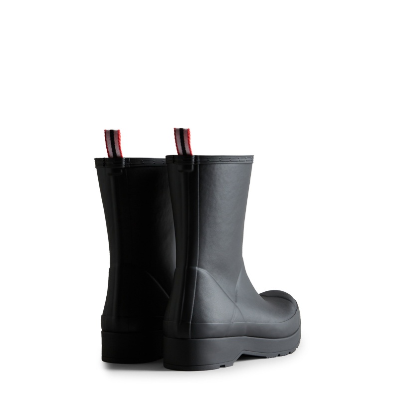 Black Hunter PLAY Insulated Vegan Shearling Mid Rain Boots Snow Boots | TABKZV-970