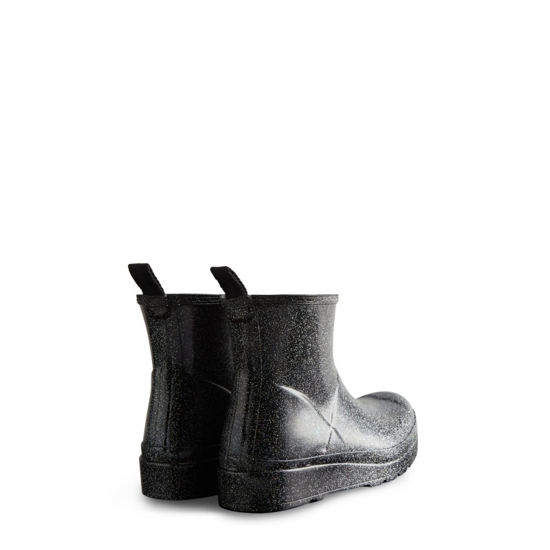 Black Hunter PLAY Starcloud Glitter Short Rain Boots Rain Boots | GNYEXB-214