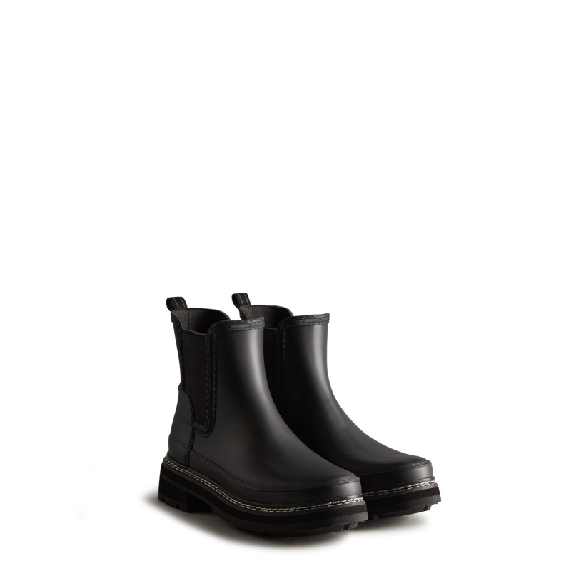 Black Hunter Refined Chelsea Boots Ankle Boots | MFLIQX-026