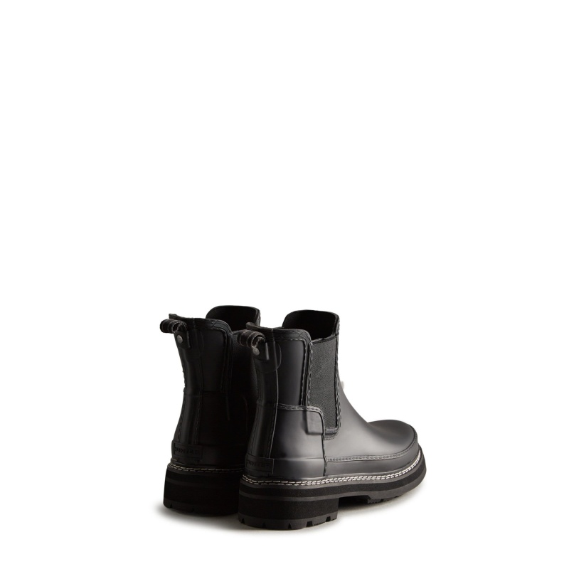 Black Hunter Refined Chelsea Boots Ankle Boots | MFLIQX-026