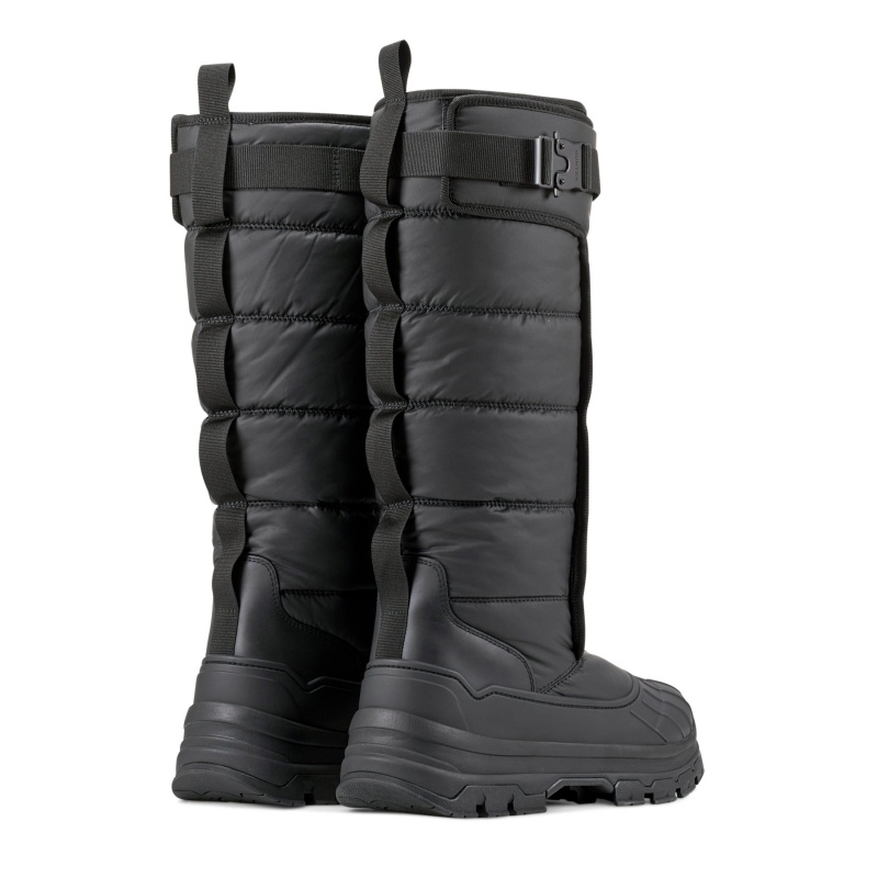 Black Hunter Tall Buckle Snow Boots Insulated Boots | BYKOTF-159