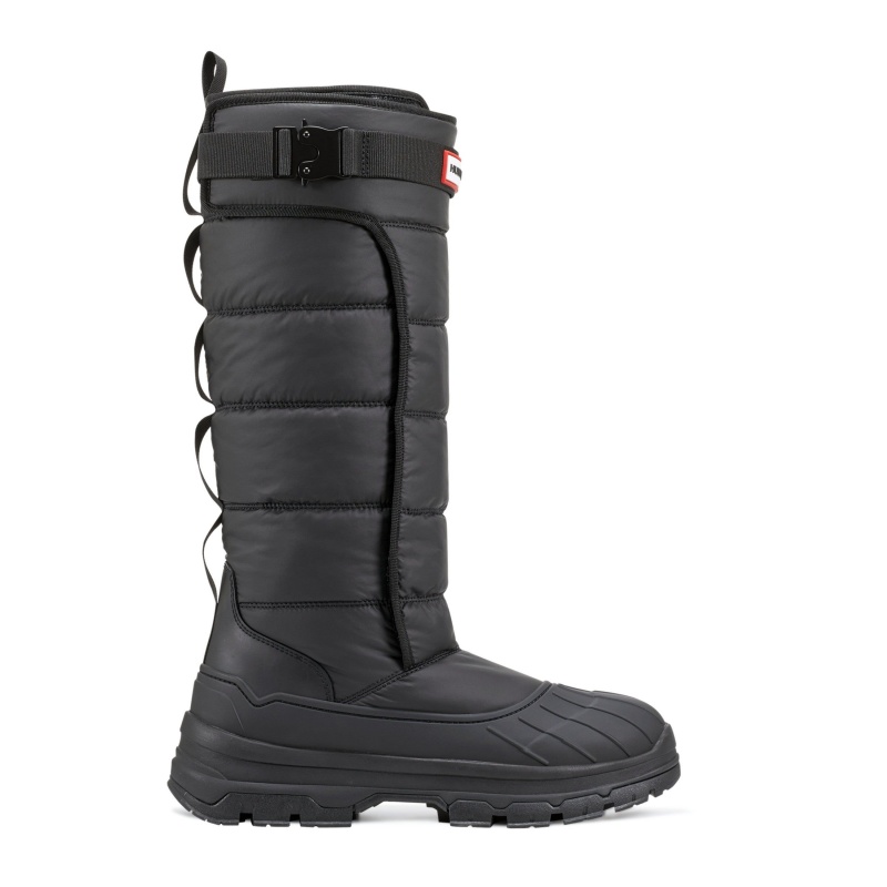 Black Hunter Tall Buckle Snow Boots Insulated Boots | BYKOTF-159