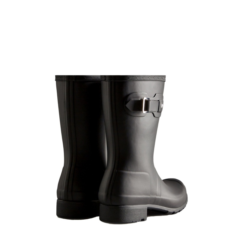 Black Hunter Tour Foldable Short Rain Boots Rain Boots | RDFAGM-052