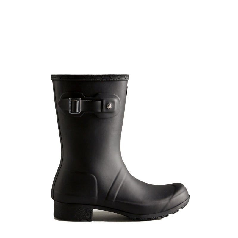 Black Hunter Tour Foldable Short Rain Boots Rain Boots | RDFAGM-052