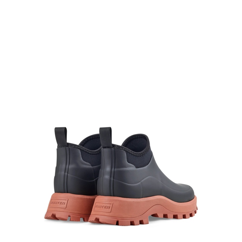 Black / Red Hunter City Explorer Ankle Boots Ankle Boots | QIWBYC-302