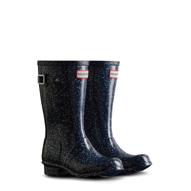 Blue Hunter Original Giant Glitter Rain Boots Rain Boots | OYHXWM-460