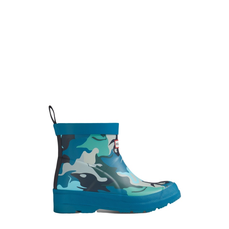 Blue / Navy Hunter PLAY Water Camo Boots Rain Boots | SRQPGX-094