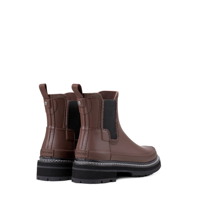 Brown / Black Hunter Refined Chelsea Boots Ankle Boots | WSGKID-701