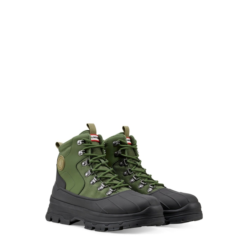 Green / Black Hunter Explorer Duck Boots Ankle Boots | UNQIAW-037