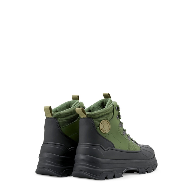 Green / Black Hunter Explorer Duck Boots Ankle Boots | UNQIAW-037