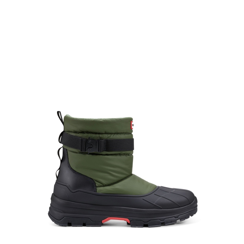 Green / Black Hunter Short Buckle Snow Boots Snow Boots | UCEWOS-701