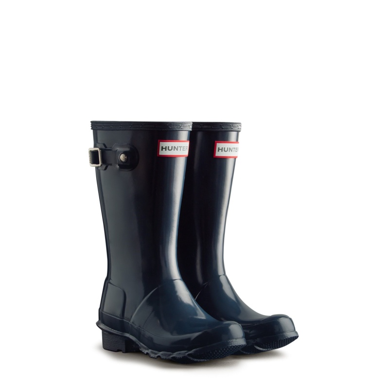 Navy Hunter Original Gloss Rain Boots Rain Boots | VJXYZA-072