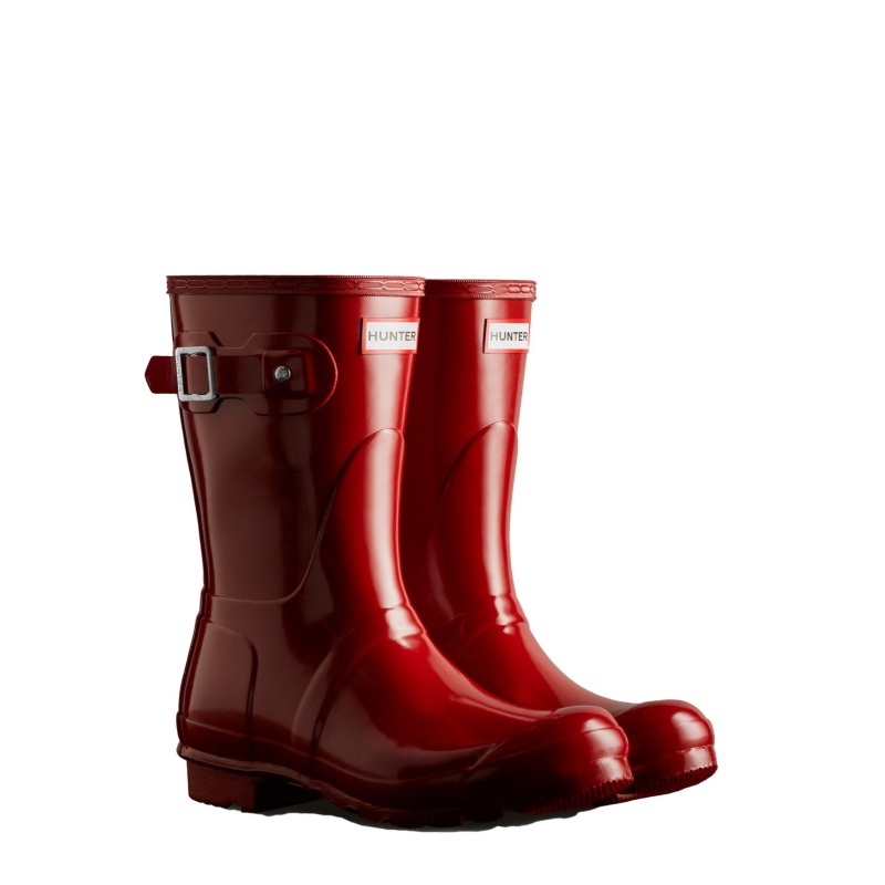 Red Hunter Original Short Gloss Rain Boots Rain Boots | IBHQLU-537