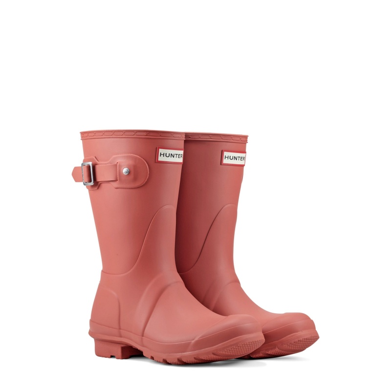 Red Hunter Original Tri-Colour Logo Backstrap Short Rain Boots Rain Boots | LWPURY-354