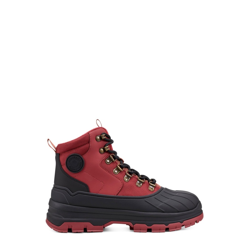 Red / Burgundy Hunter Explorer Duck Boots Ankle Boots | DYGHIW-791