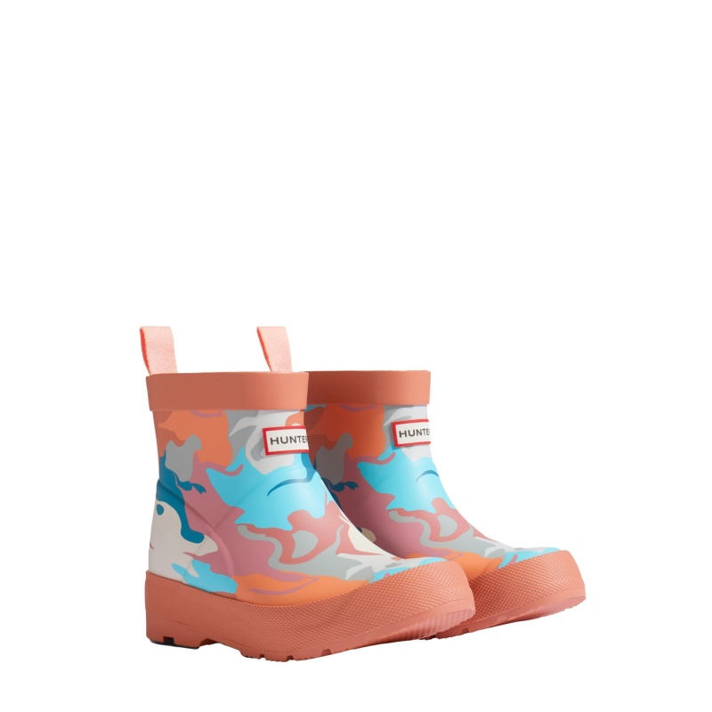 Red / Pink Hunter PLAY Water Camo Boots Rain Boots | OVZUQP-360