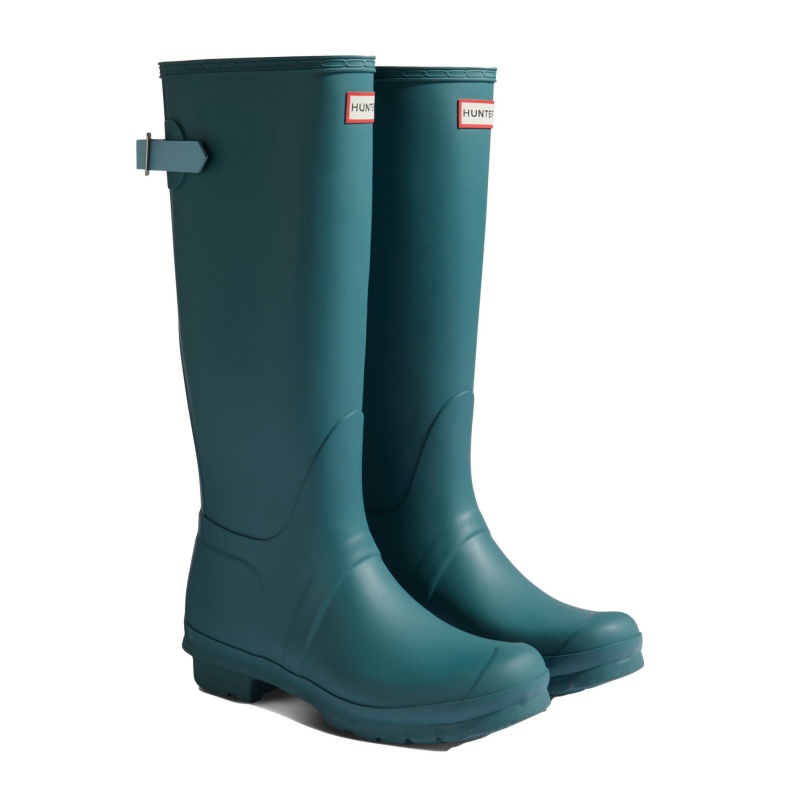 Turquoise / Blue Hunter Original Back Adjustable Tall Rain Boots Tall Boots | XMYVSB-287