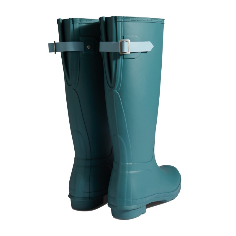 Turquoise / Blue Hunter Original Back Adjustable Tall Rain Boots Tall Boots | XMYVSB-287