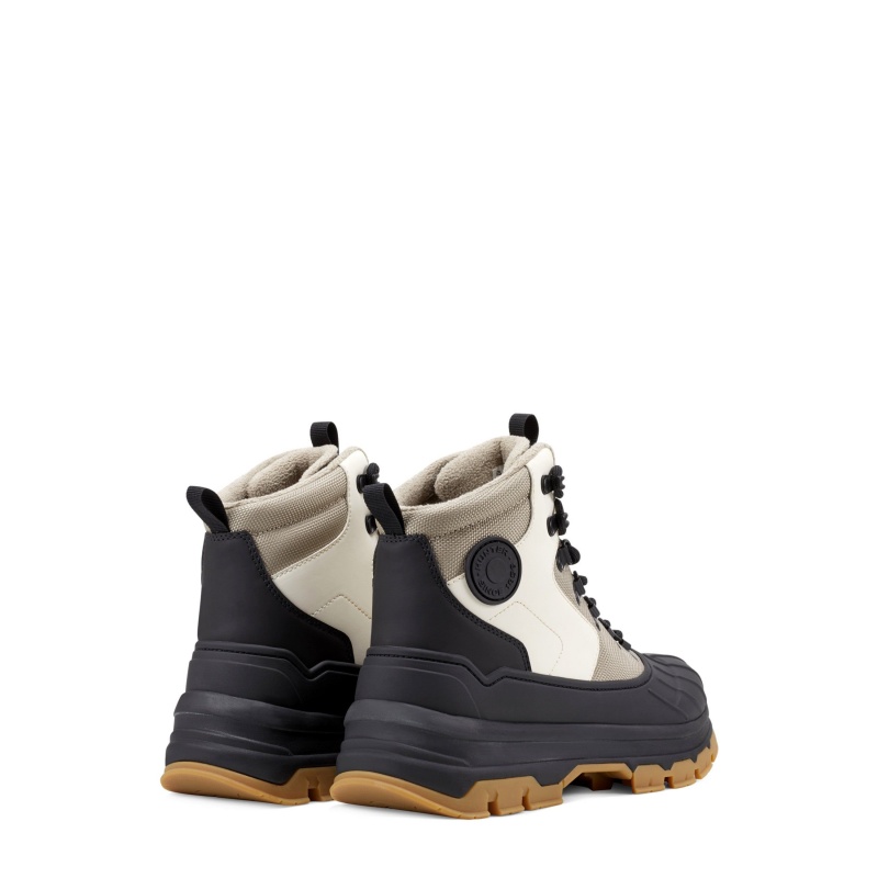 White / Black Hunter Explorer Duck Boots Ankle Boots | KARSWU-526