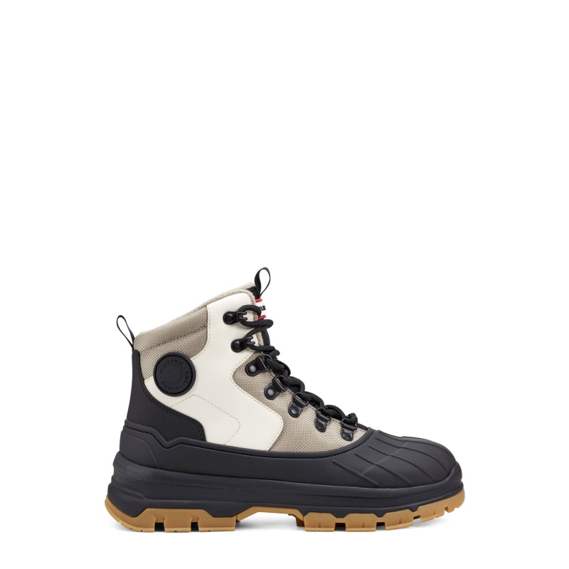 White / Black Hunter Explorer Duck Boots Ankle Boots | KARSWU-526